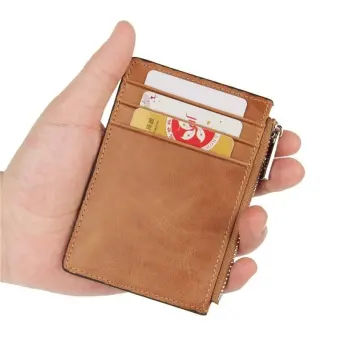 Genuine Leather Credit Card Holder Wallet Rfid Blocking Front Pocket - product details of genuine leather credit card holder wallet rfid blocking front pocket protector purse money clip